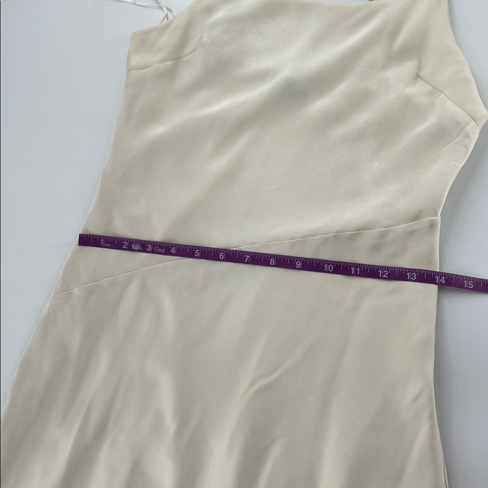 Express Ivory dress Satin Scoop Neck Downtown Cami Slip midi bride bridal - Picture 7 of 9